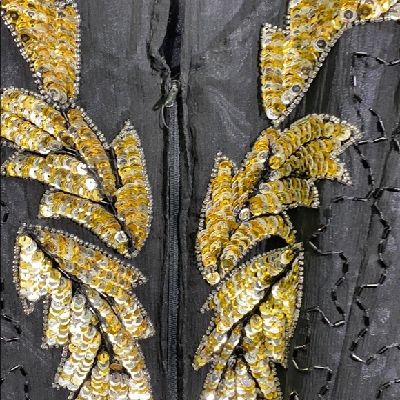 Parisian Room Silk Sequin & Beaded Dress Size 12 - Picture 7 of 8